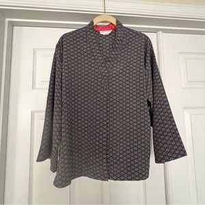 Natori Kimono silky top button snap pajama top sz XS